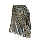ALLSAINTS NWT ALL SAINTS Carla Metallic Silver Midi Skirt Asymmetric Hem Women's US 12 Photo 3