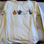Cat Halloween Crewneck Tan Photo 0