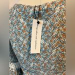 Cupcakes & Cashmere Ivory Floral Ballon Sleeve Ruffle Dress | NWT 6 Blue Photo 8