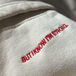 You Matter Embroidered Unisex Solid Eggshell Pullover Sweatshirt Hoodie White Size M Photo 4