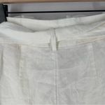 Aritzia Wilfred White Linen Belted Tie Waist Pull On Paperbag Shorts Photo 8