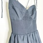 STAUD Womens Landry Mini Dress Smocked Sleeveless Tiered Black Size XL NEW Photo 3