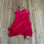 Pull&Bear Ruffled Red Mini Dress Size XS Photo 7