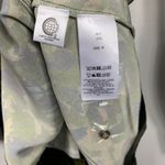 Ganni Satin Green Camo Print Long Sleeve A-Line Mini Dress Photo 13