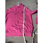 Adidas  Pink Hoodie Womens L/G Pullover Sweatshirt Embroidered‎ Logo Activewear Photo 5