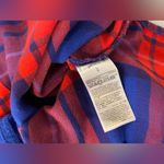 Old Navy  Size L The Boyfriend Shirt Red Blue Cotton Plaid Flannel Long Sleeve Photo 10