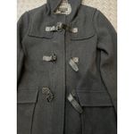 Theory Toggle Duffle Coat Wool Gray Black Plaid Interior Size P Small Photo 2