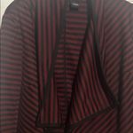 New Directions Red‎ and Black Striped Top Red Size L Photo 3