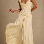 Pastel Butter Yellow Gown Size L Photo 0