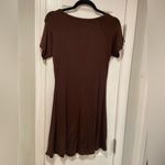 NWT Thanth Brown V Neck Short Sleeve Embroidered Mini Peasant boho Dress Size L Size L Photo 9