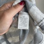 Needle & Thread Anthropologie  Long Silver Metallic Striped‎ Cardigan Size Small Photo 4