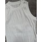 NWT Commense Wavy Textured White Tank Top SZ S Dressy Preppy Minimalist Photo 2