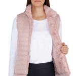 Nicole Miller Light Pink Fleece-Lined Vest Photo 0