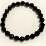 Black Fashionable Beads Elastic Stretch Beaded Bracelet Photo 1
