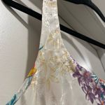 VTG 90s 80s Expressions Ivory White Floral Bathrobe Robe & Cami Mini Slip Dress Size M Photo 3