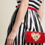 Madison West Red and Gold Heart Clutch Photo 7