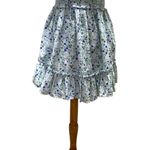 Aerie  Floral Criss Cross Halter Mini Dress Blue Size M Photo 8