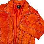 Beverly Hills Leather Club Orange Faux Suede Embroidered Boho Jacket, Fits M/L Size undefined Photo 9