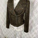 Sanctuary Crafted & Tailored Brown Leopard Moto Style Jacket NWOT Size XXS Photo 5