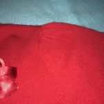 𝅺MERCER Street Studio long sleeve floral embellished soft red sweater size XL Photo 4