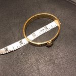 Coach Vintage Enamel Bangle Geometric Cube Square Print secure closure Cuff Bracelet Gold .5 wide band jewelry retro preppy minimalist Photo 8