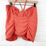 Pilcro Anthropologie  Ruched Ribbed Halter Coral Tube Top Size 1X Photo 1