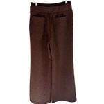 NWT OGL FuzzLuxe Double Waisted Straight Leg Pants Espresso Womens Size Medium Brown Photo 2