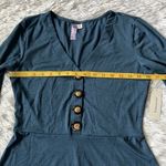 Alya  FRANCESCA’S women’s deap teal button detail mini dress size Medium Photo 4