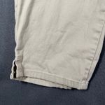 Woman Within Womens 14W Khaki Classic Fit Pull On Chino Crops Pockets Split Hem Photo 3