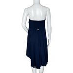 Skemo Dress Womens Medium Navy Blue Strapless Asymmetric Beach Vacation‎ Cruise Photo 3