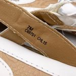 B.O.C Born Concept White Silver Faux Leather Braided Slingback Strappy Sandals 7 Photo 4