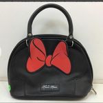 Lounge Fly Disney Lounge-fly Minnie Mouse Satchel Handbag Black Red Bow Rare Photo 1