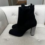 ALDO NEW Women's Boots Aurla Black Vegan Rhinestone Glam Heeled Night Out Size 9 Photo 5