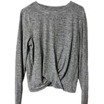 Old Navy  ACTIVE BREATHE ON size large grey long sleeve athletic top twisted top Photo 0