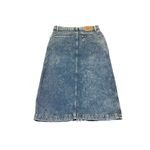 Lee Vintage Modern High Rise Midi Denim Skirt 32 Western 80s Grunge Blue Photo 2