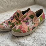 Seavees  Pink and Green Floral Canvas Sneakers Photo 3