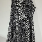 Attention Womans  Gray Black Leopard Print Dress Pullover Sleeveless Xl Photo 0