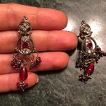 Indian Style Earrings Red Photo 1