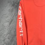 Carhartt Relaxed Fit Hoodie Womens Small Coral Pullover Streetwear Workwear Y2K Photo 4