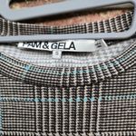 Pam & Gela Glen Plaid Puff Sleeve Cotton Top Size Small Photo 5