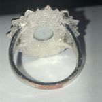 Vintage Style Silver Tone and Blue Boho Ring Photo 3