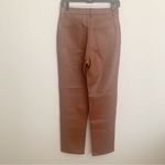 Wilfred EUC Brown Vegan Leather Snake Skin Print High Rise Straight Pants 6 Photo 6