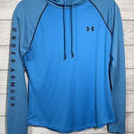 Under Armour Women's  HeatGear Loose Pullover Mock Neck Hoodie Blue Teal‎ Medium Photo 0