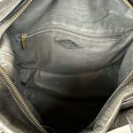 Fossil  Emma Satchel Crossbody Leather Purse Handbag Two Tone Black Charcoal Gray Photo 8