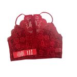 City Triangle Crop Top Juniors 9 Red Lace Back Zip Sleeveless Polyester Blend Size undefined Photo 1