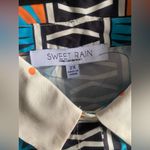 Sweet Rain  Plus Size Silky Style Long Sleeve Button Down‎ 100% Polyester Shirt Photo 8