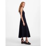 Madewell  Seamed Squareneck Midi Dress Minimalist Jet Black Classic US 0 NWT Photo 2