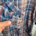 Anthropologie Cloth & Stone Plaid Raw Edged Shirt Dress Tunic W-291 Sz S Photo 3