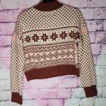 American Eagle  OUTFITTERS FAIR ISLE MOCK NECK CROPPED LENGTH SWEATER S Photo 1
