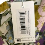 ESTELLE‎ Women's 3X Wildbloom Midi Dress Floral One shoulder Short Puff Sleeves Blue Photo 5